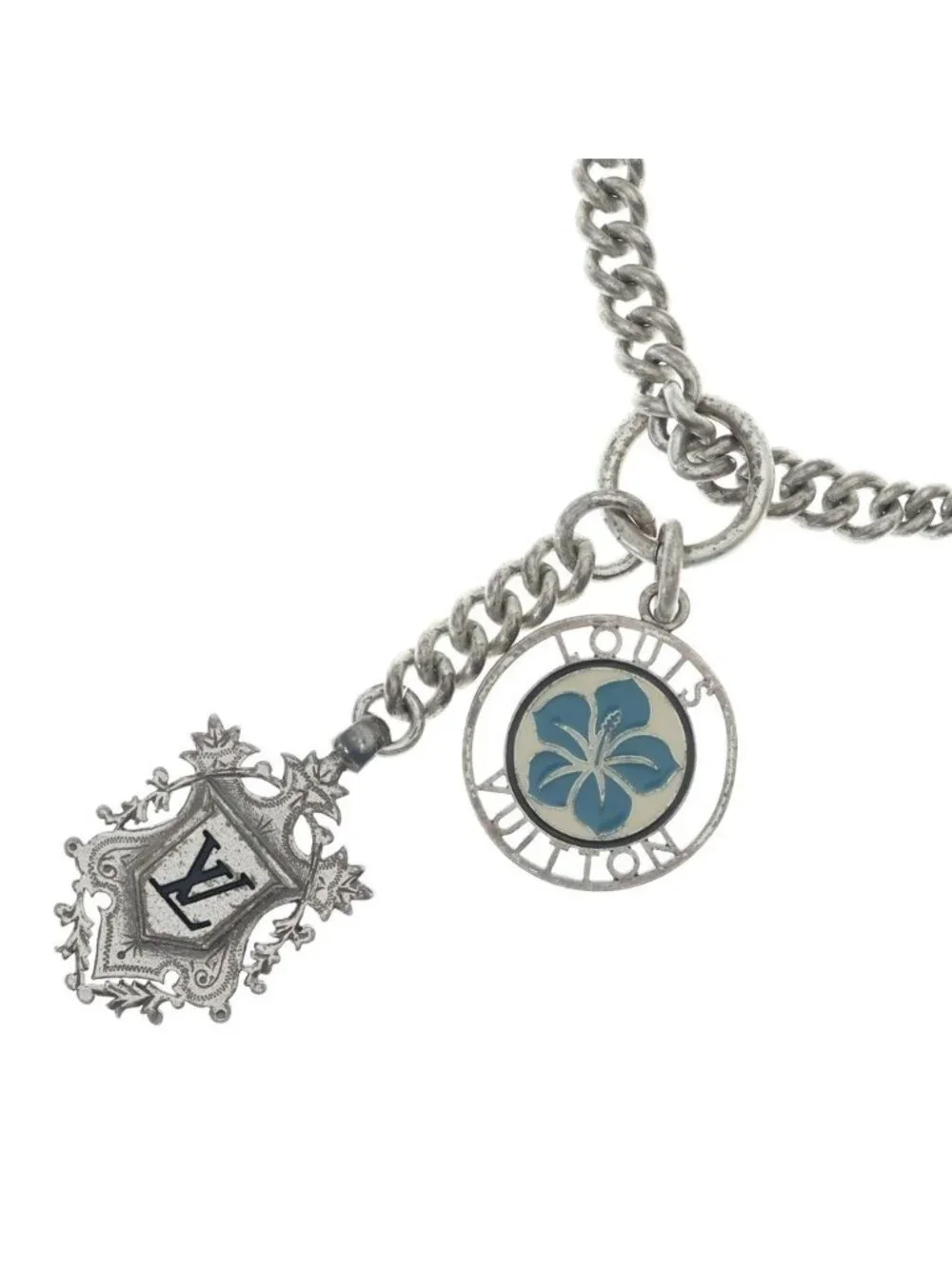Louis Vuitton Pendentif Victoria Chain Pendant Silver
